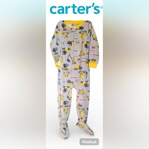 (NWOT) Carter's Construction Fleece Footed Pajamas 3T